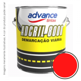 Tinta para Demarcação Viaria Adcril 8000 Vermelho Ciclovia 3..