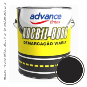 Tinta para Demarcação Viaria Adcril 8000 Preto Demarcação 3,..