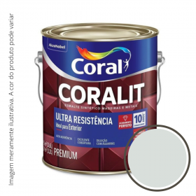 Esmalte Coralit Ultra Resistência Acetinado Platina 3,6L.