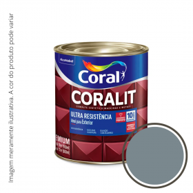 Esmalte Coralit Ultra Resistência Brilhante Alumínio 0,9L.