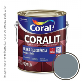 Esmalte Coralit Ultra Resistência Brilhante Alumínio 3,6L.