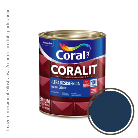 Esmalte Coralit Ultra Resistência Brilhante Azul Del Rey 0,9..