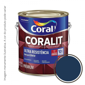 Esmalte Coralit Ultra Resistência Brilhante Azul Del Rey 3,6..