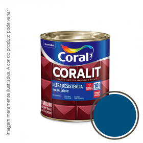 Esmalte Coralit Ultra Resistência Brilhante Azul França 0,9L..