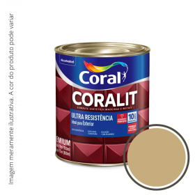 Esmalte Coralit Ultra Resistência Brilhante Camurça 0,9L.