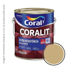 Esmalte Coralit Ultra Resistência Brilhante Camurça 3,6L.