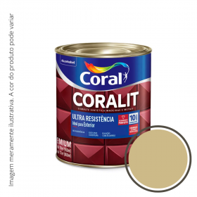 Esmalte Coralit Ultra Resistência Brilhante Creme 0,9L.