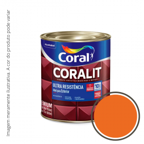 Esmalte Coralit Ultra Resistência Brilhante Laranja 0,9L.