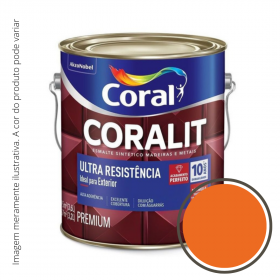 Esmalte Coralit Ultra Resistência Brilhante Laranja 3,6L.