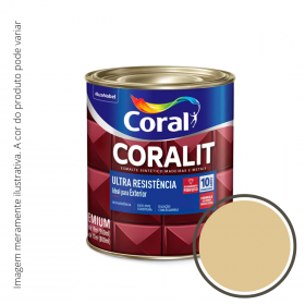 Esmalte Coralit Ultra Resistência Brilhante Marfim 0,9L.