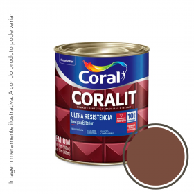 Esmalte Coralit Ultra Resistência Brilhante Tabaco 0,9L.