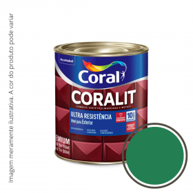 Esmalte Coralit Ultra Resistência Brilhante Verde Folha 0,9L..