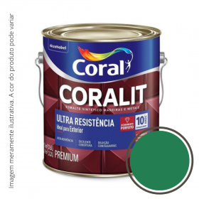 Esmalte Coralit Ultra Resistência Brilhante Verde Folha 3,6L..