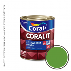 Esmalte Coralit Ultra Resistência Brilhante Verde Nilo 0,9L...