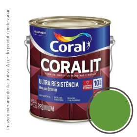 Esmalte Coralit Ultra Resistência Brilhante Verde Nilo 3,6L...