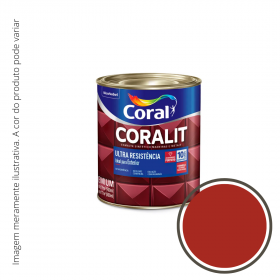 Esmalte Coralit Ultra Resistência Brilhante Vermelho 0,225L...