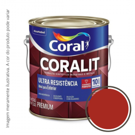 Esmalte Coralit Ultra Resistência Brilhante Vermelho 3,6L.