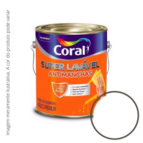 Latex Coral 3 em 1 Fosco Branco 3,6L. (c/ Antibactericida)
