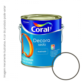 Latex Coral Decora Seda Acetinado Branco 3,6L.