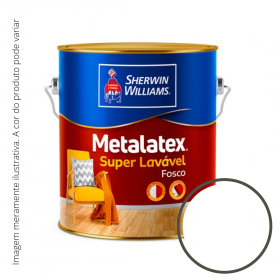 Latex Metalatex Acrílico Super Lavável Fosco Branco 3,6L.