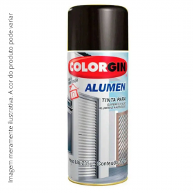 Spray Alumen Colorgin Preto Fosco 773