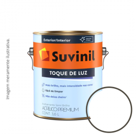 Latex Suvinil Toque de Luz Acrílico Semi Brilho Branco 3,6L...