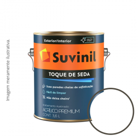 Latex Suvinil Toque de Seda Acrílico Acetinado Branco 3,6L.